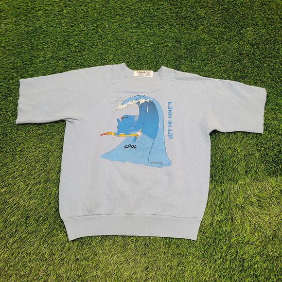 Vintage 1989 Surfer Sweatshirt M/L 21x22 Cropped - Picture 1 of 13